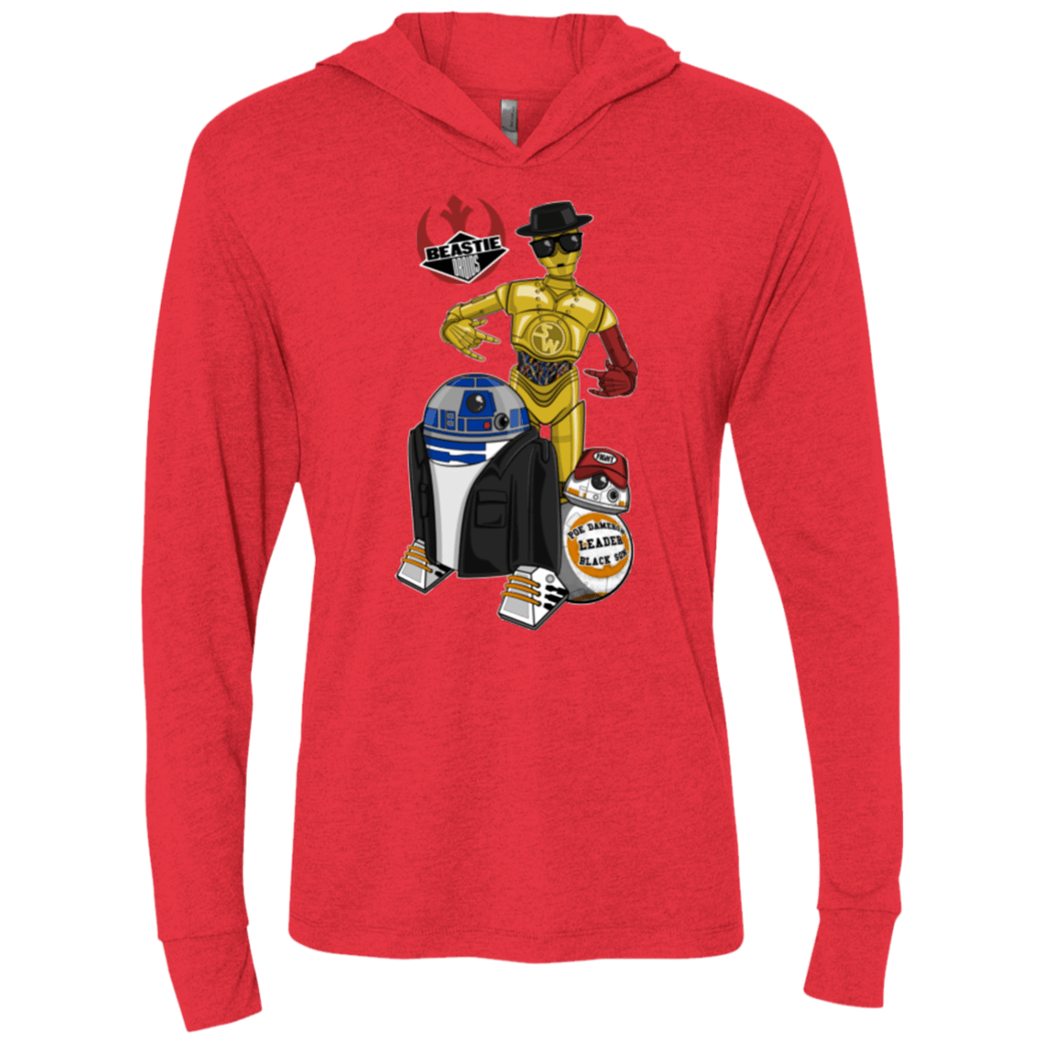 T-Shirts Vintage Red / X-Small The Beastie Droids Triblend Long Sleeve Hoodie Tee