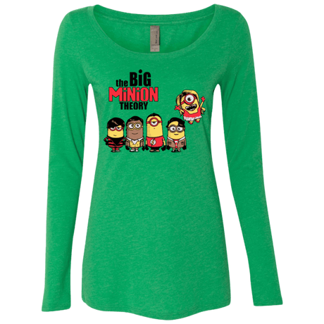 T-Shirts Envy / Small THE BIG MINION THEORY Women's Triblend Long Sleeve Shirt