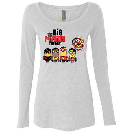 T-Shirts Heather White / Small THE BIG MINION THEORY Women's Triblend Long Sleeve Shirt