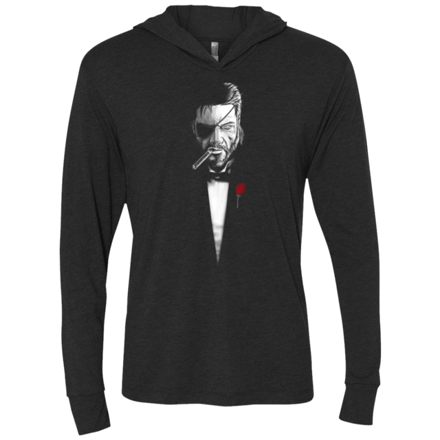 T-Shirts Vintage Black / X-Small The Boss father Triblend Long Sleeve Hoodie Tee