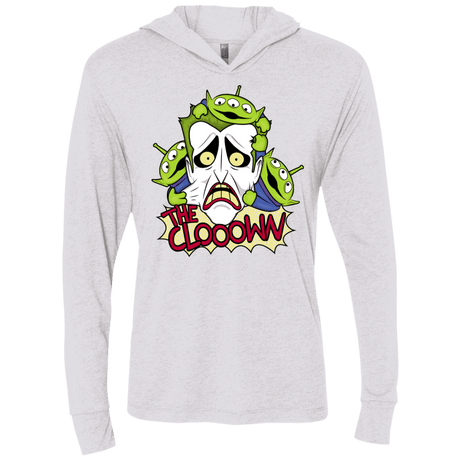 T-Shirts Heather White / X-Small The clooown Triblend Long Sleeve Hoodie Tee