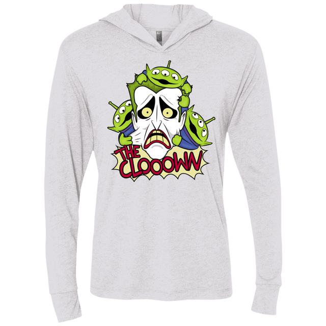T-Shirts Heather White / X-Small The clooown Triblend Long Sleeve Hoodie Tee