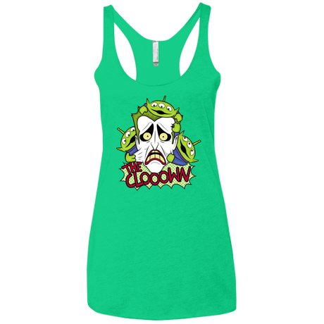 T-Shirts Envy / X-Small The clooown Women's Triblend Racerback Tank
