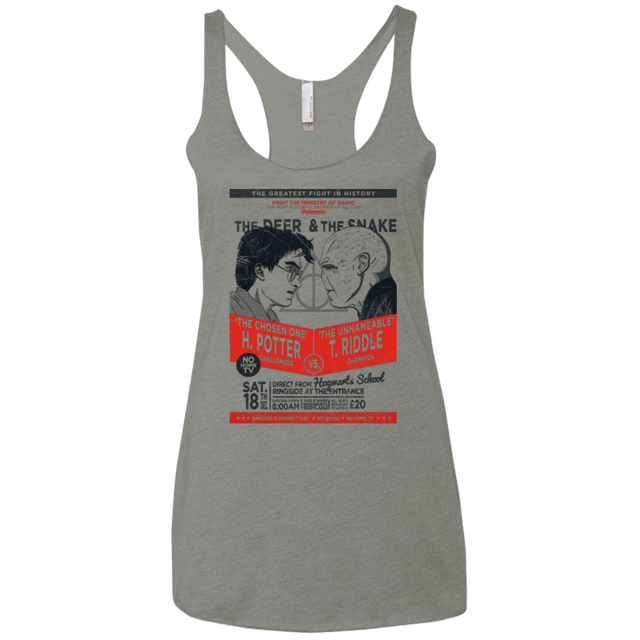 T-Shirts Venetian Grey / X-Small The Deer vs The Snake Women's Triblend Racerback Tank