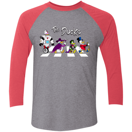 T-Shirts Premium Heather/ Vintage Red / X-Small The Ducks Men's Triblend 3/4 Sleeve