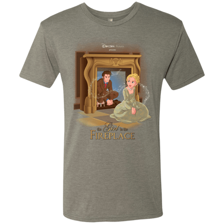 T-Shirts Venetian Grey / Small The Girl In The Fireplace Men's Triblend T-Shirt
