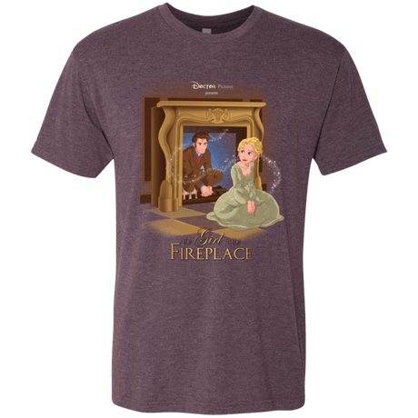T-Shirts Vintage Purple / Small The Girl In The Fireplace Men's Triblend T-Shirt