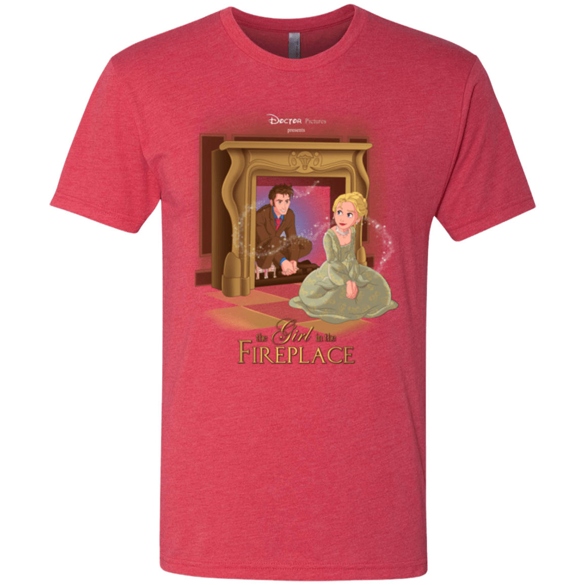 T-Shirts Vintage Red / Small The Girl In The Fireplace Men's Triblend T-Shirt