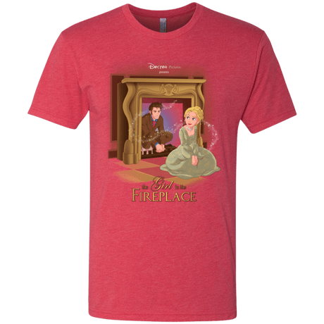 T-Shirts Vintage Red / Small The Girl In The Fireplace Men's Triblend T-Shirt