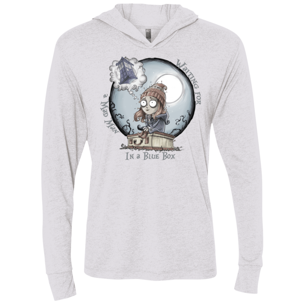 T-Shirts Heather White / X-Small The Girl Who Waited Triblend Long Sleeve Hoodie Tee