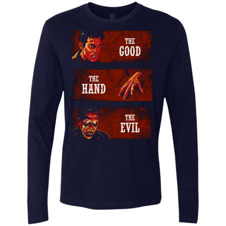 T-Shirts Midnight Navy / Small The Good the Hand and the Evil Men's Premium Long Sleeve