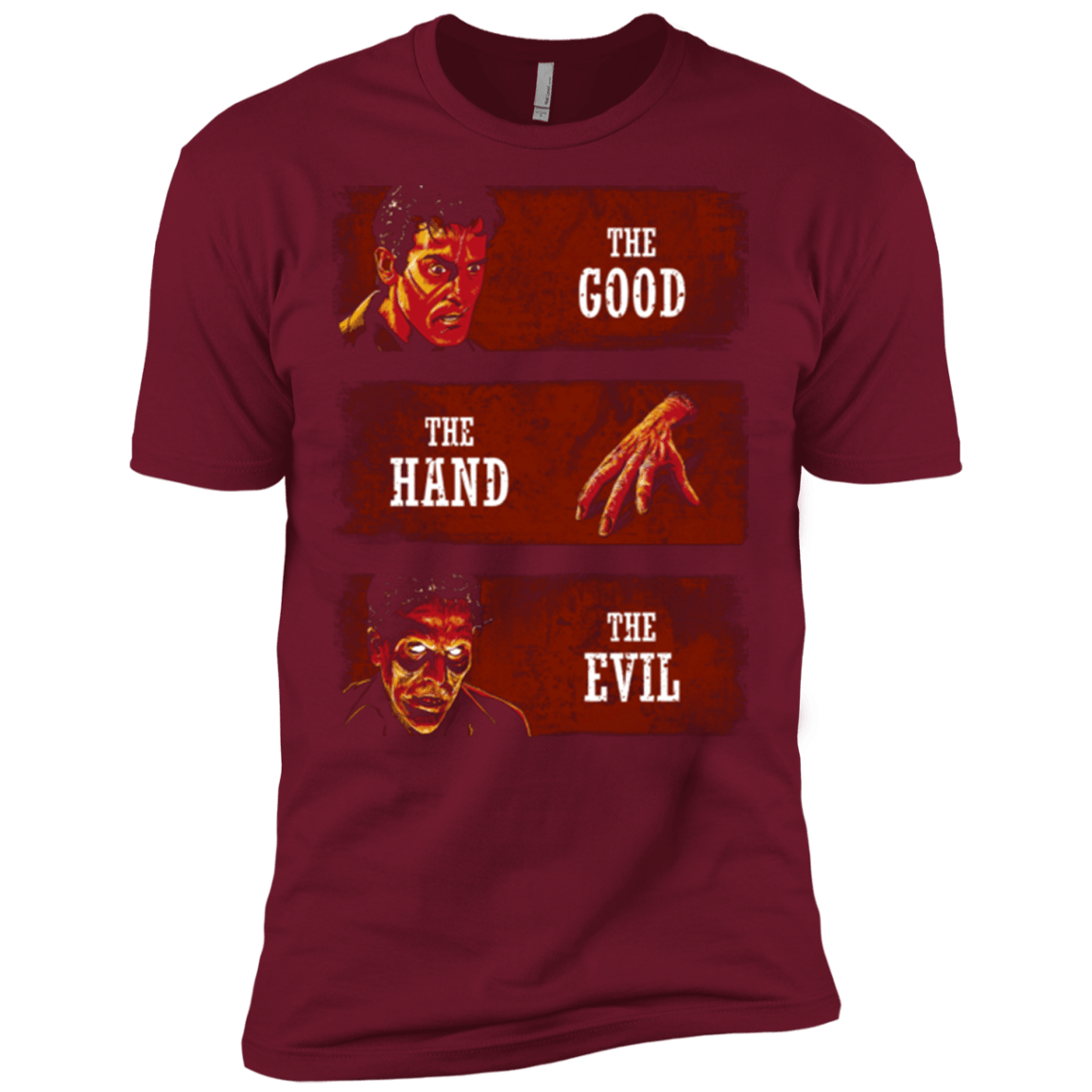 T-Shirts Cardinal / X-Small The Good the Hand and the Evil Men's Premium T-Shirt