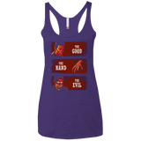T-Shirts Purple / X-Small The Good the Hand and the Evil Women's Triblend Racerback Tank