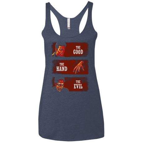 T-Shirts Vintage Navy / X-Small The Good the Hand and the Evil Women's Triblend Racerback Tank