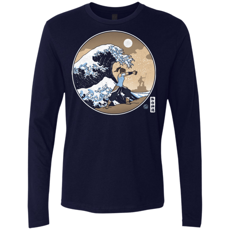 T-Shirts Midnight Navy / Small The Great Wave of Republic City Men's Premium Long Sleeve