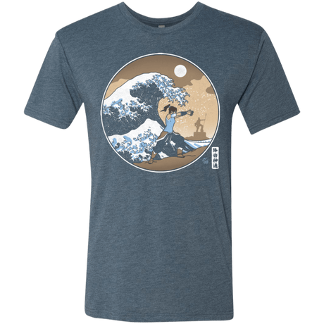 T-Shirts Indigo / Small The Great Wave of Republic City Men's Triblend T-Shirt