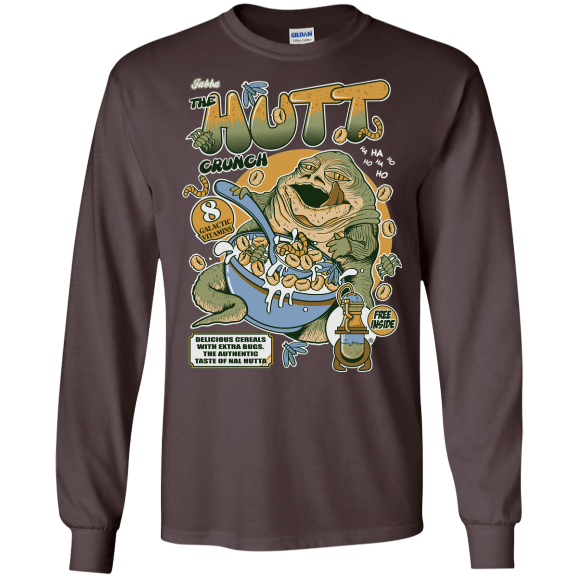 T-Shirts Dark Chocolate / S The Hutt Crunch Men's Long Sleeve T-Shirt