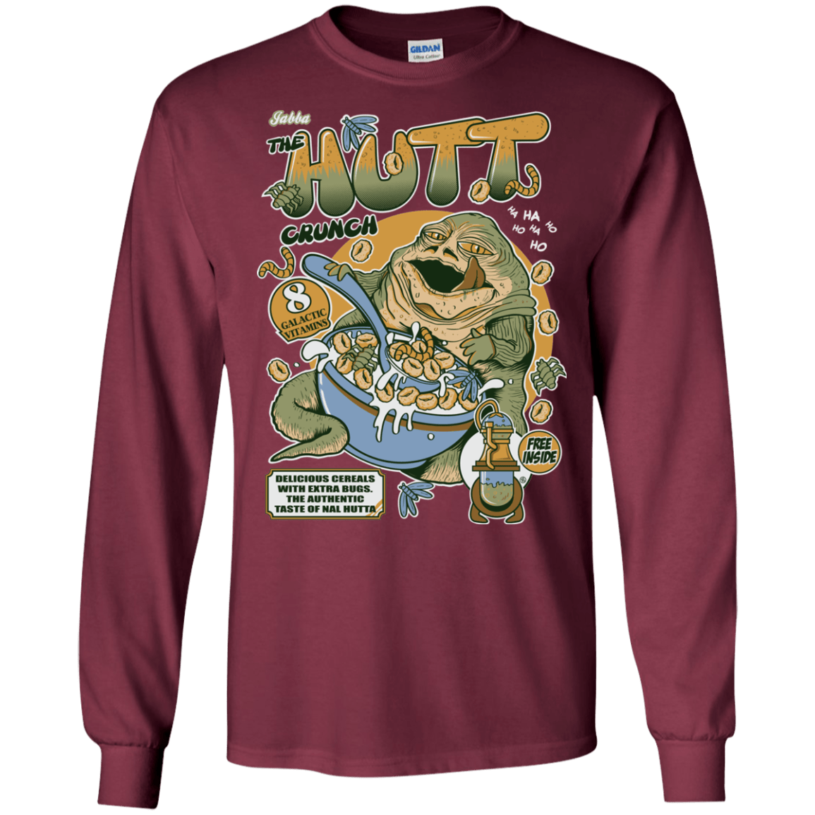 T-Shirts Maroon / S The Hutt Crunch Men's Long Sleeve T-Shirt