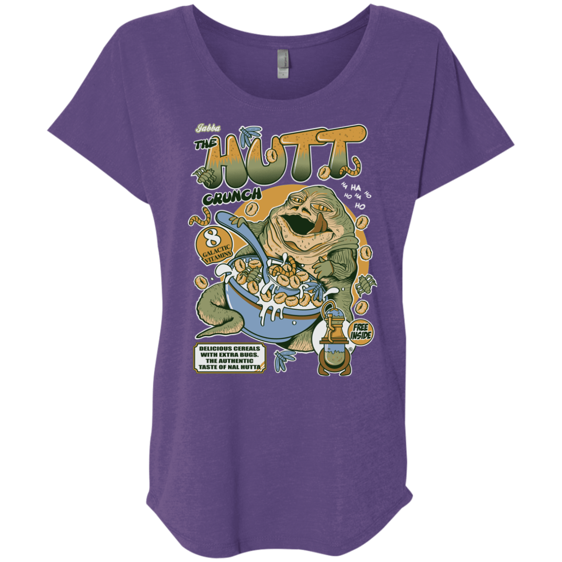 T-Shirts Purple Rush / X-Small The Hutt Crunch Triblend Dolman Sleeve