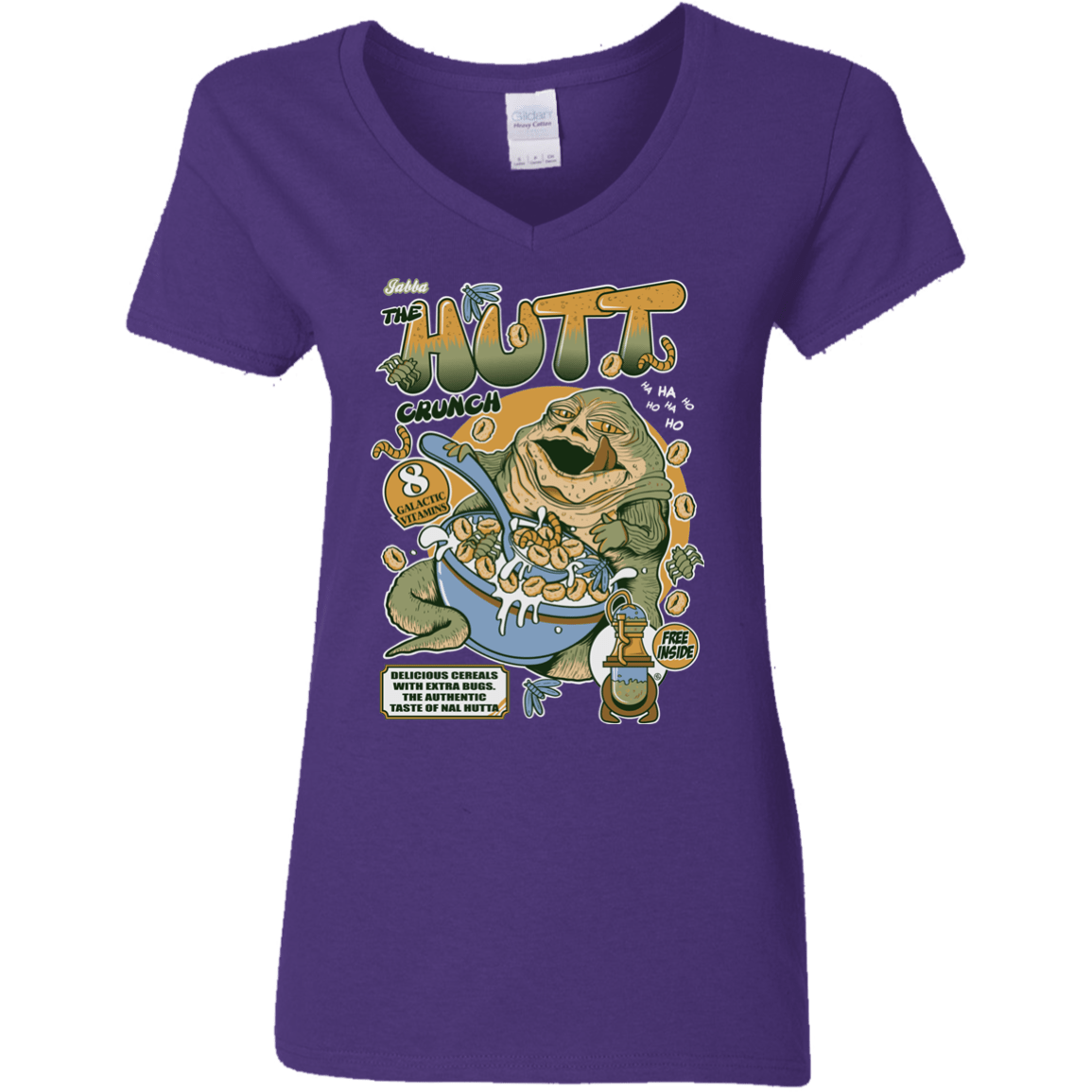 T-Shirts Purple / S The Hutt Crunch Women's V-Neck T-Shirt