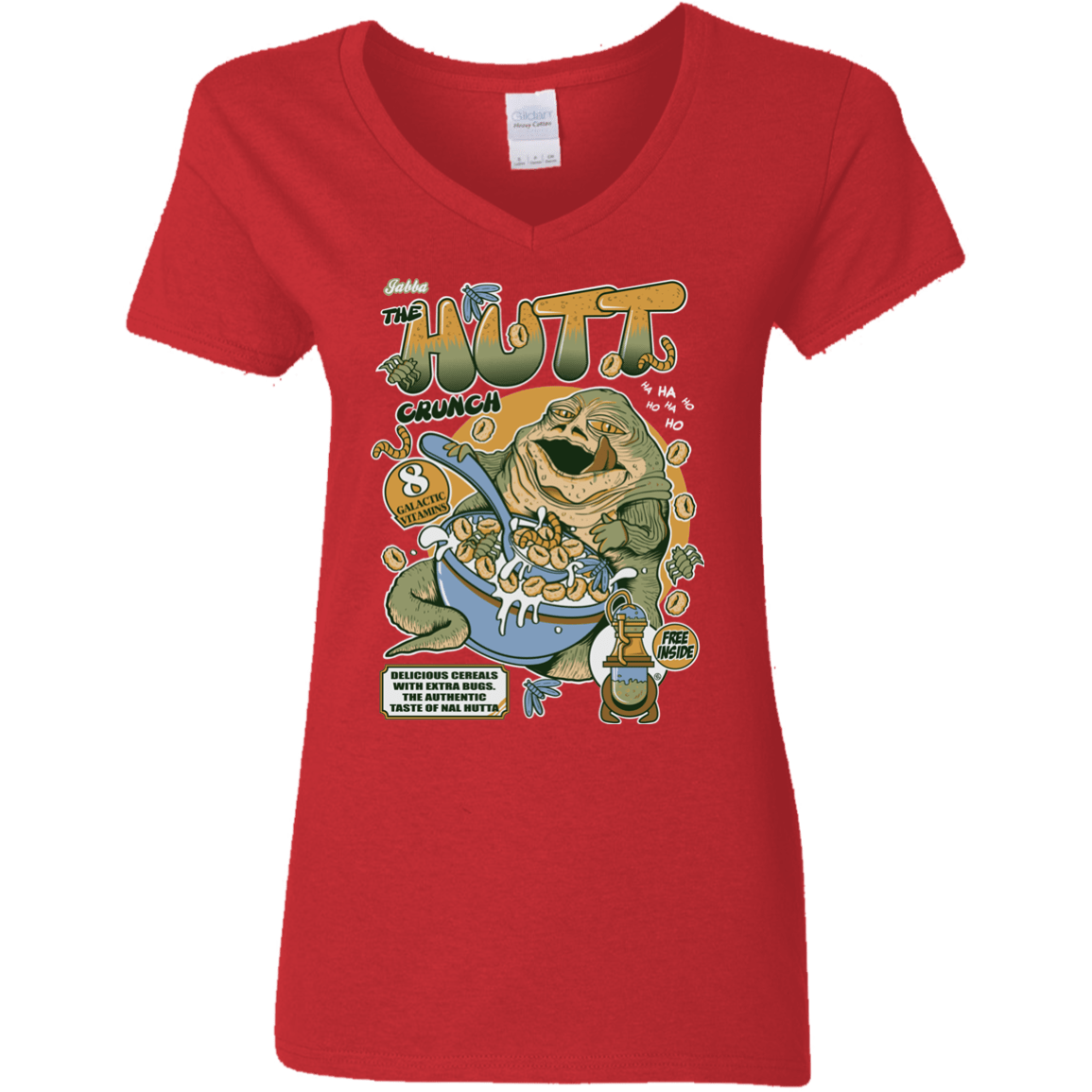 T-Shirts Red / S The Hutt Crunch Women's V-Neck T-Shirt