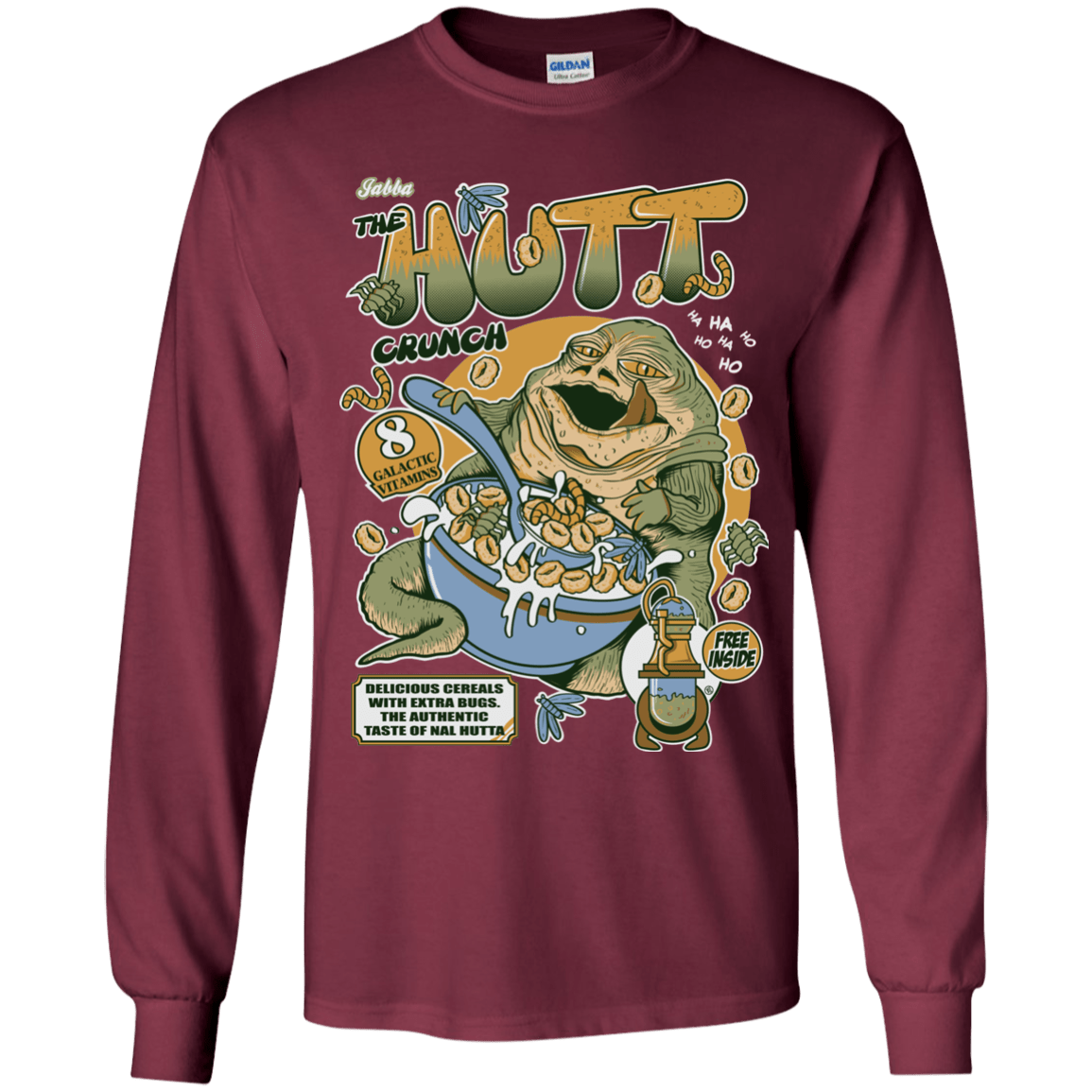 T-Shirts Maroon / YS The Hutt Crunch Youth Long Sleeve T-Shirt