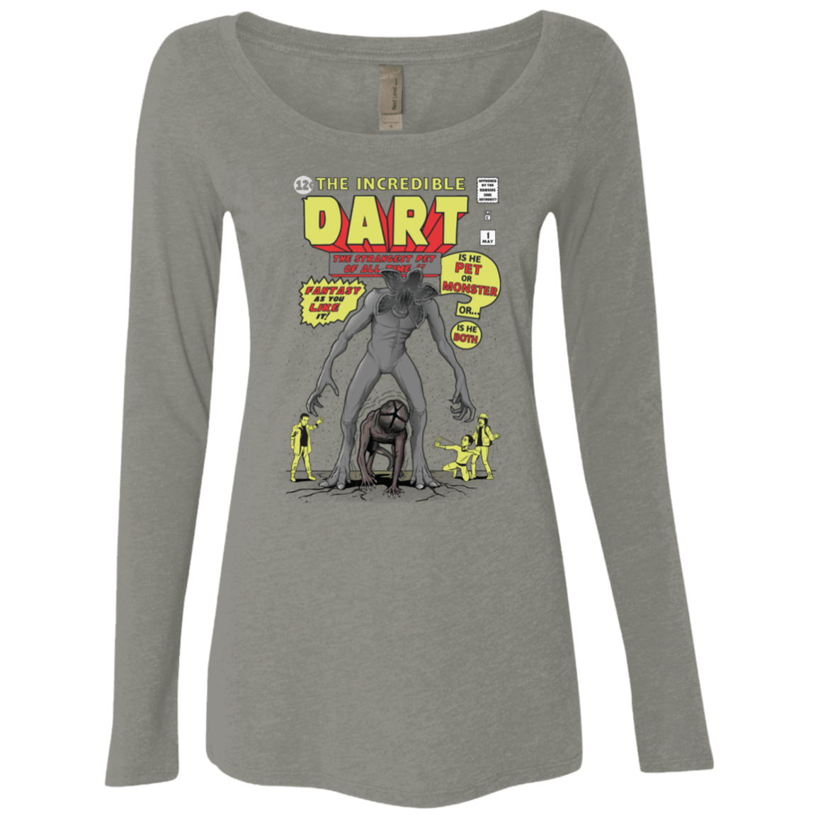 T-Shirts Venetian Grey / S The Incredible Dart Women's Triblend Long Sleeve Shirt