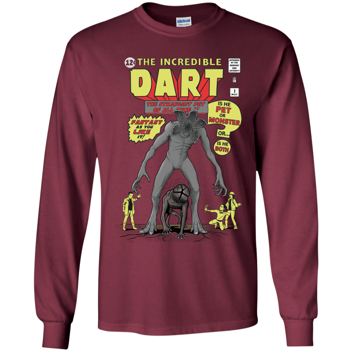 T-Shirts Maroon / YS The Incredible Dart Youth Long Sleeve T-Shirt
