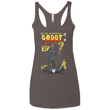 T-Shirts Macchiato / X-Small The Incredible Groot Women's Triblend Racerback Tank