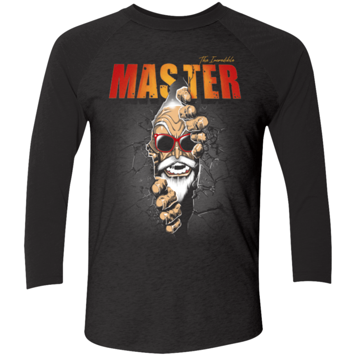 T-Shirts Vintage Black/Vintage Black / X-Small The Incredible Master Men's Triblend 3/4 Sleeve