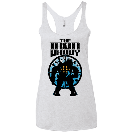 T-Shirts Heather White / X-Small The Iron Daddy Women's Triblend Racerback Tank