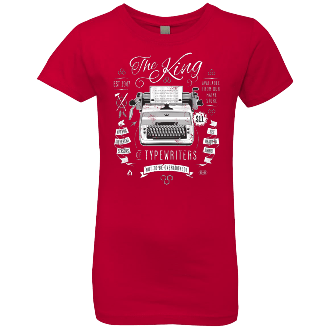 T-Shirts Red / YXS The King of Typewriters Girls Premium T-Shirt