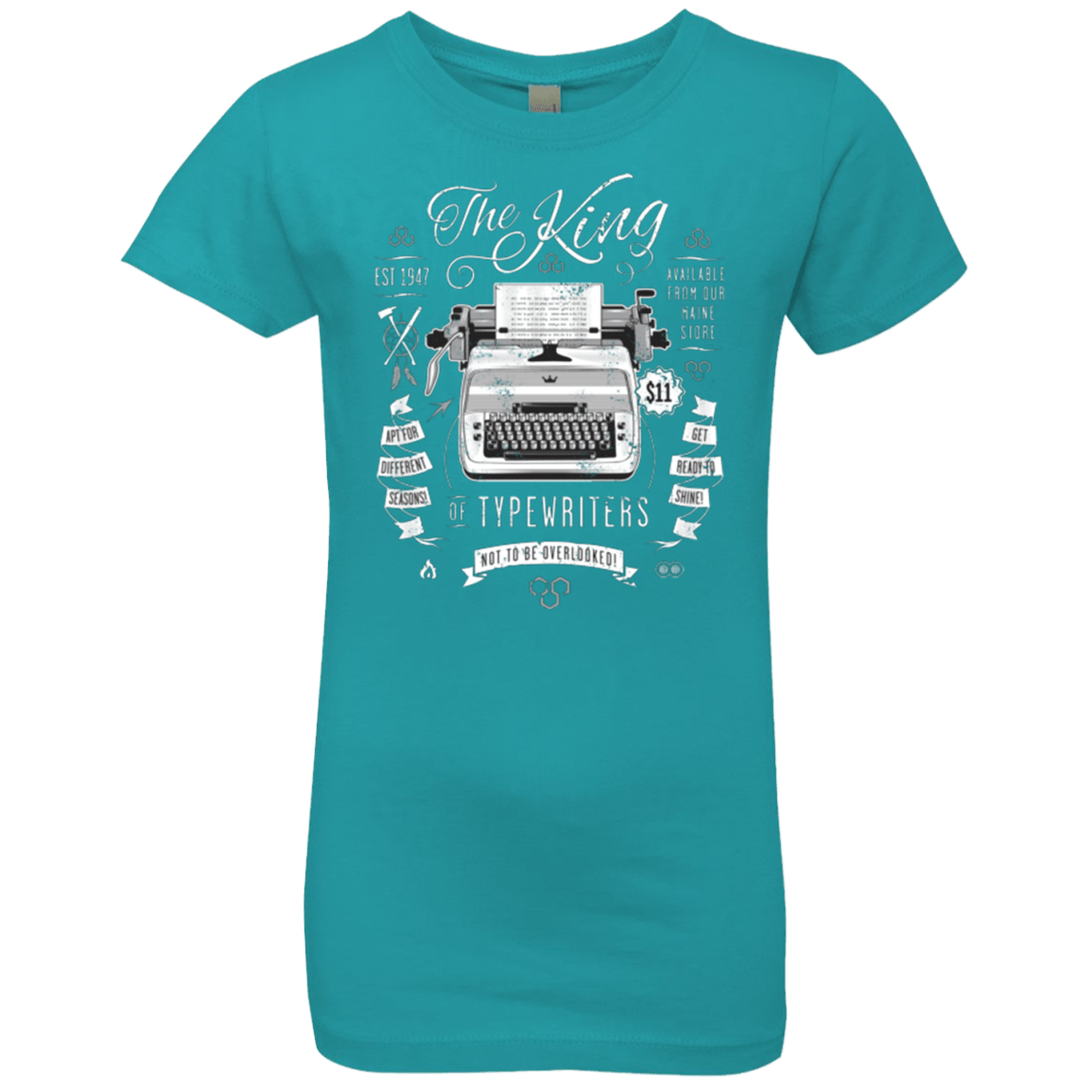 T-Shirts Tahiti Blue / YXS The King of Typewriters Girls Premium T-Shirt