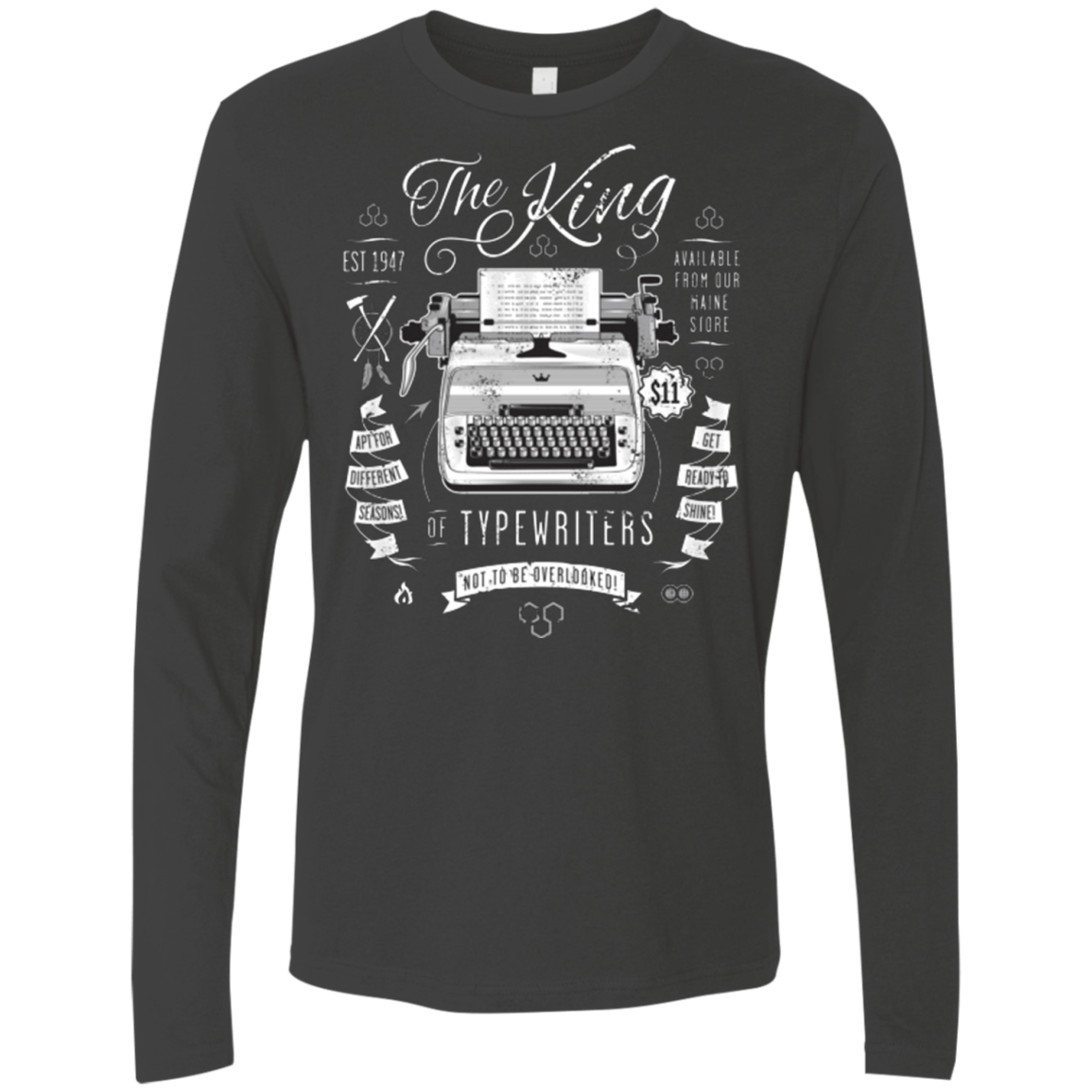 T-Shirts Heavy Metal / Small The King of Typewriters Men's Premium Long Sleeve