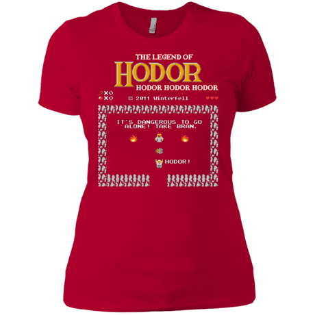 T-Shirts Red / X-Small The Legend of Hodor Women's Premium T-Shirt