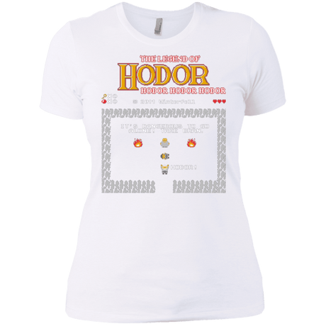 T-Shirts White / X-Small The Legend of Hodor Women's Premium T-Shirt