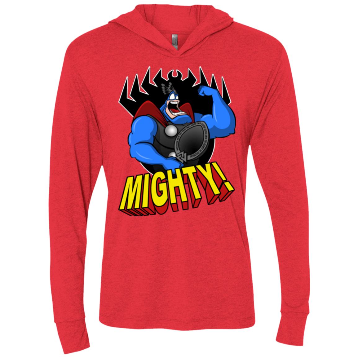 T-Shirts Vintage Red / X-Small The Mighty Tick Triblend Long Sleeve Hoodie Tee