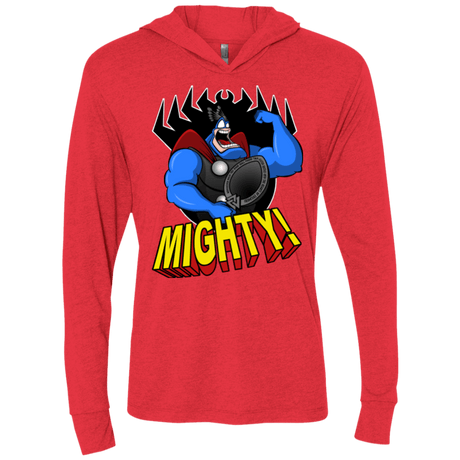 T-Shirts Vintage Red / X-Small The Mighty Tick Triblend Long Sleeve Hoodie Tee