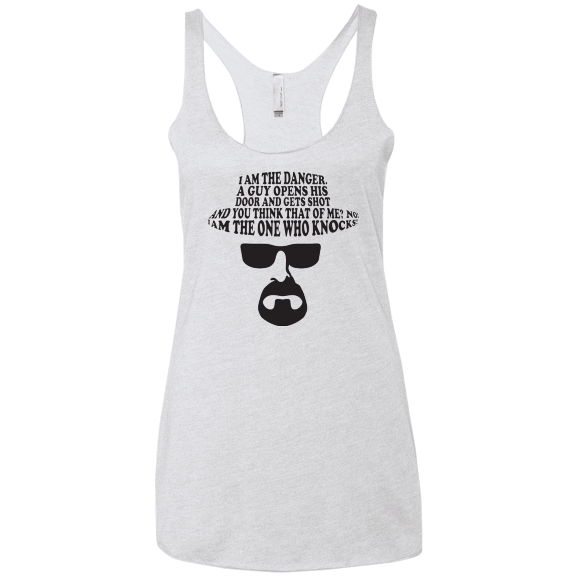 T-Shirts Heather White / X-Small The One Who Knocks Women's Triblend Racerback Tank