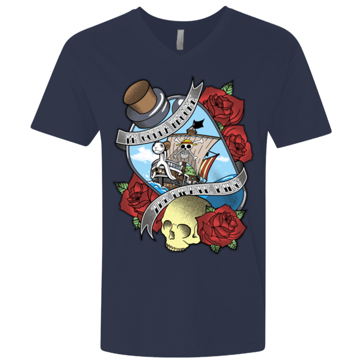 T-Shirts Midnight Navy / X-Small The Pirate King Men's Premium V-Neck