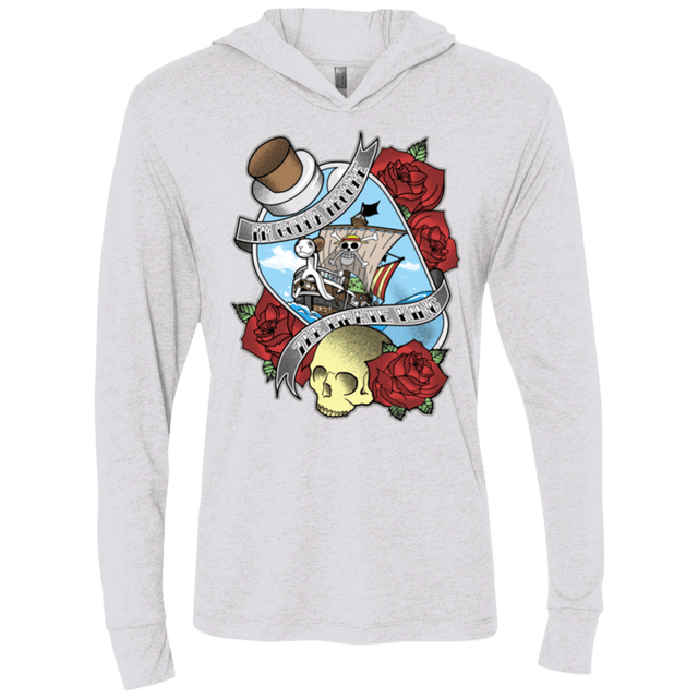 T-Shirts Heather White / X-Small The Pirate King Triblend Long Sleeve Hoodie Tee