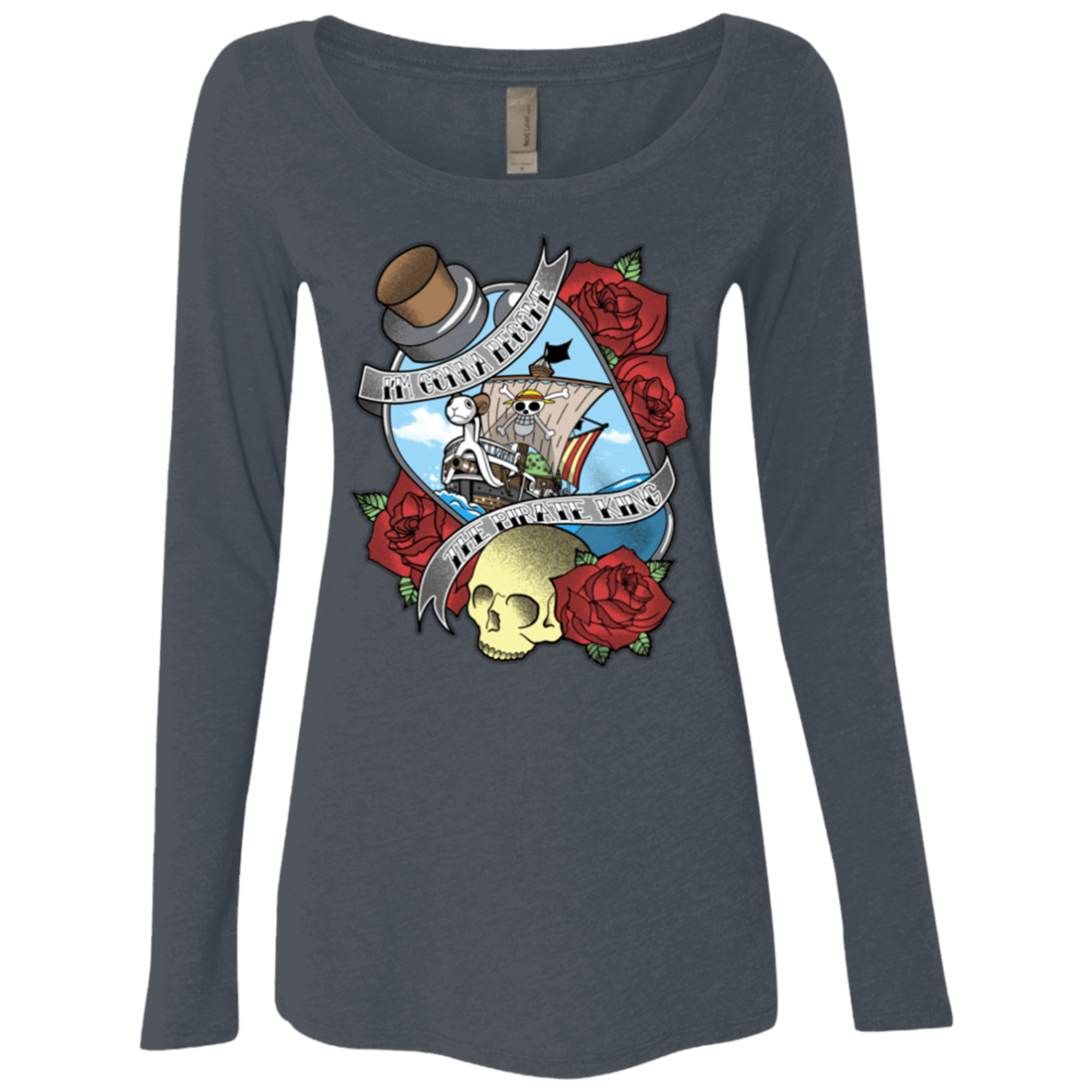 T-Shirts Vintage Navy / Small The Pirate King Women's Triblend Long Sleeve Shirt