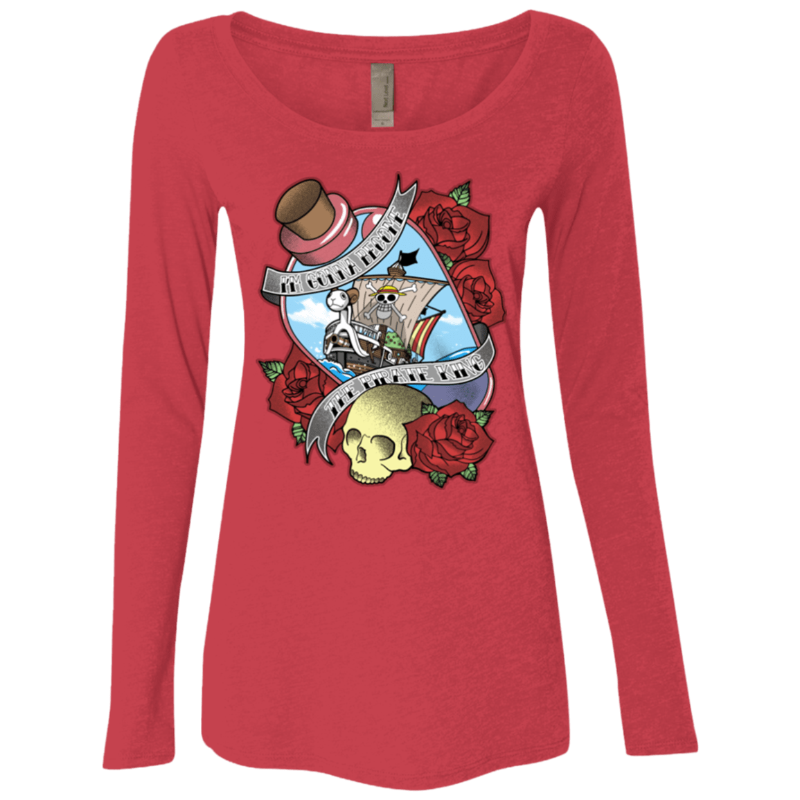 T-Shirts Vintage Red / Small The Pirate King Women's Triblend Long Sleeve Shirt