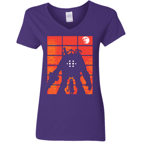 T-Shirts Purple / S The Protector Women's V-Neck T-Shirt