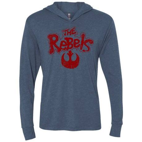 T-Shirts Indigo / X-Small The Rebels (1) Triblend Long Sleeve Hoodie Tee
