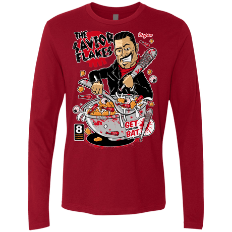 T-Shirts Cardinal / S The Savior Flakes Men's Premium Long Sleeve