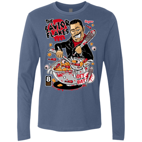 T-Shirts Indigo / S The Savior Flakes Men's Premium Long Sleeve