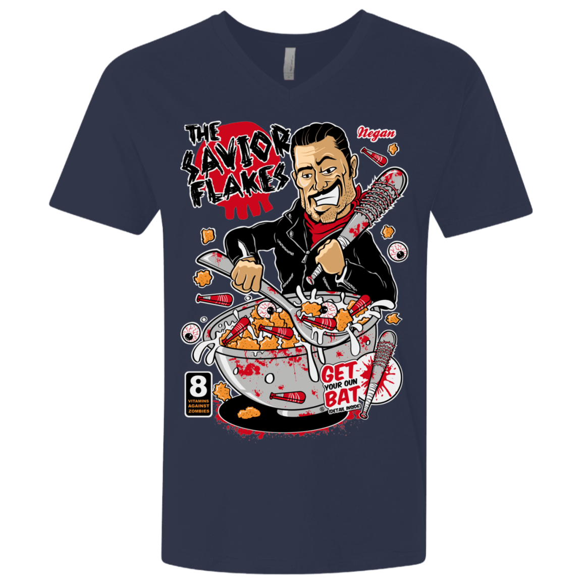 T-Shirts Midnight Navy / X-Small The Savior Flakes Men's Premium V-Neck