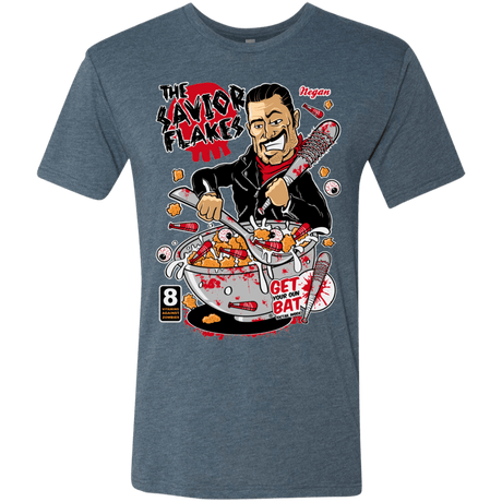 T-Shirts Indigo / S The Savior Flakes Men's Triblend T-Shirt