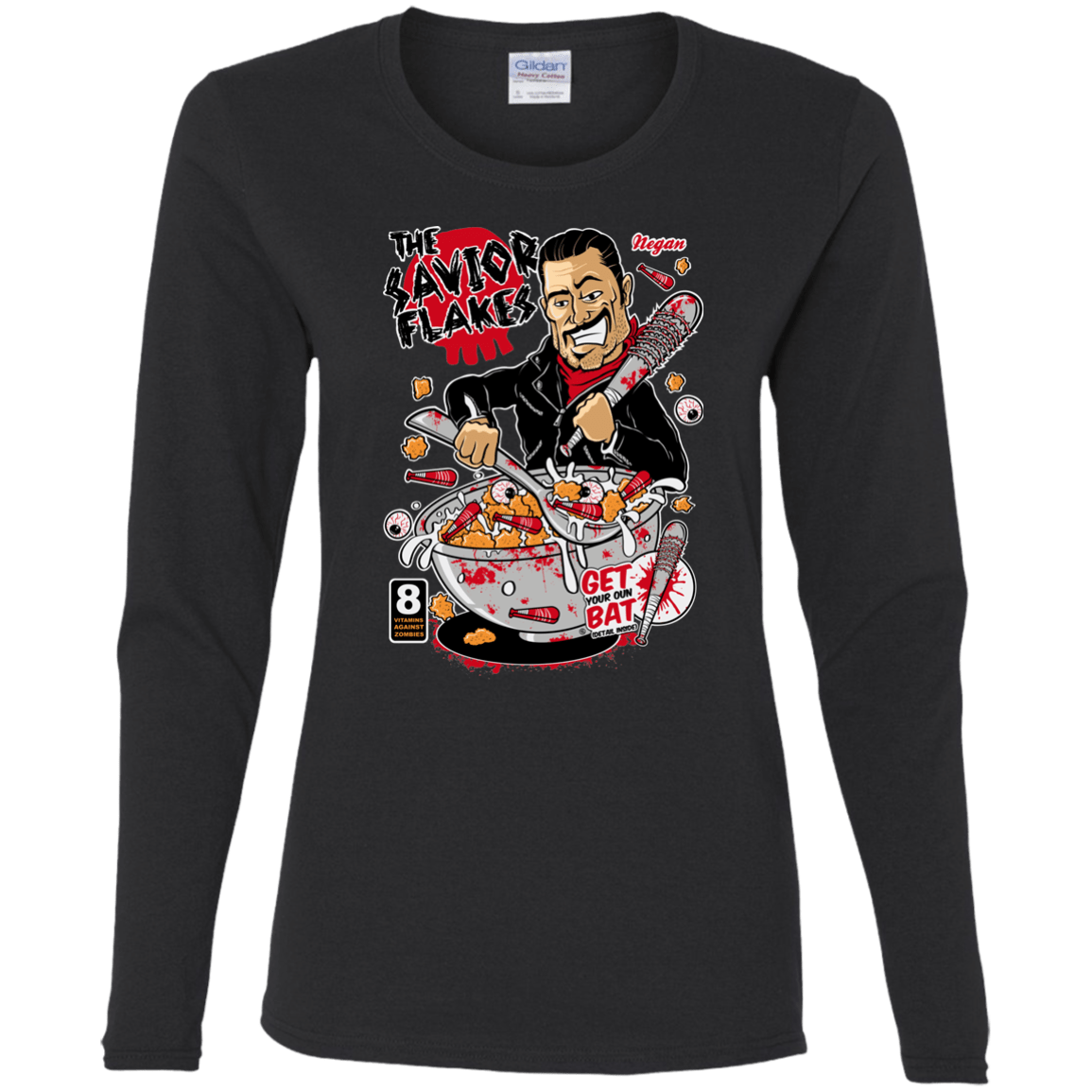 T-Shirts Black / S The Savior Flakes Women's Long Sleeve T-Shirt